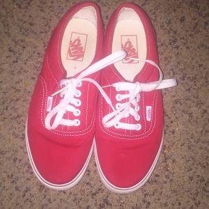 Red vans only worn once